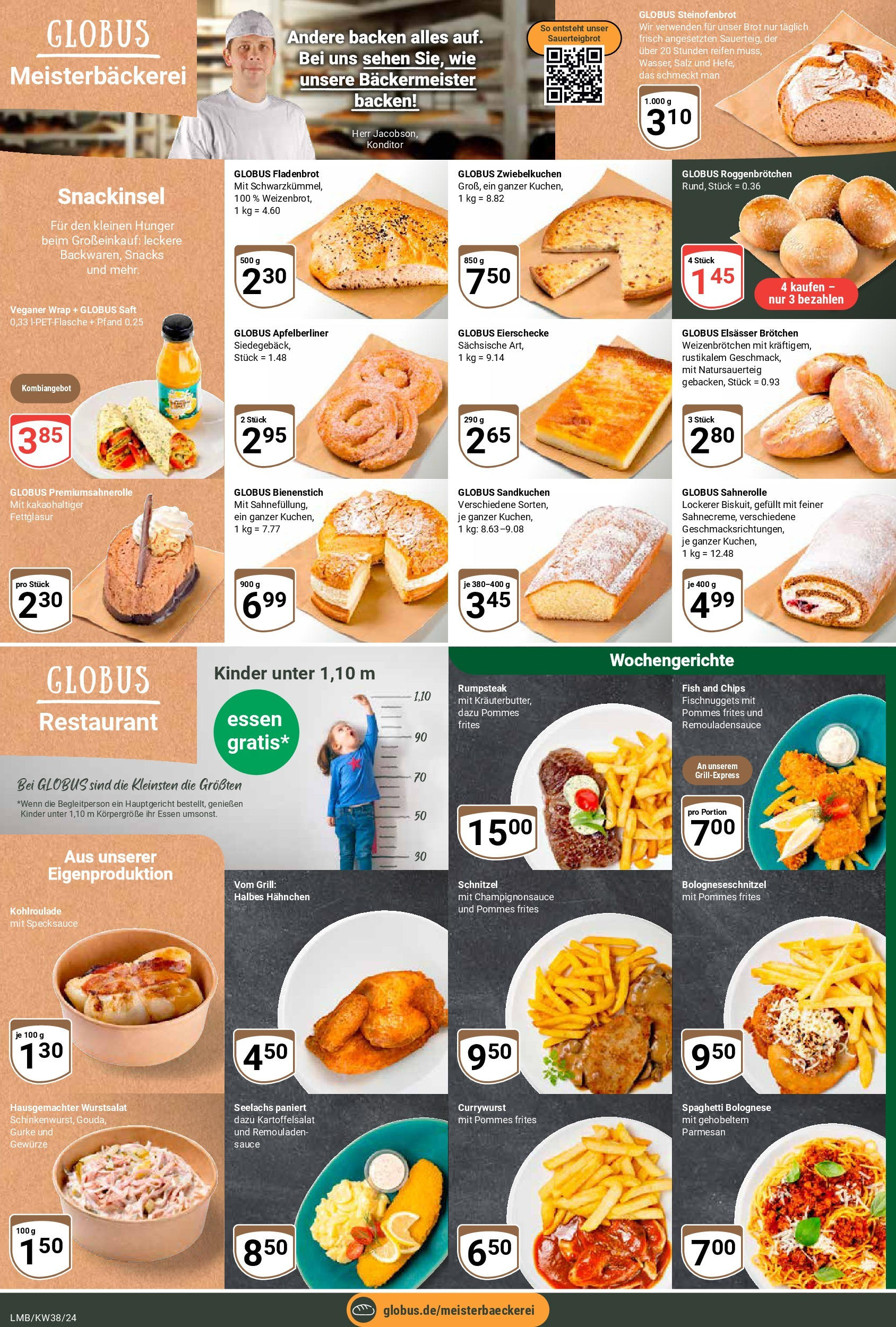 Globus Prospekt Limburg, Mundipharma Straße 1 (ab 16.09.2024) » Angebote online | Seite: 7 | Produkte: Hahnchen, Pommes, Schnitzel, Saft