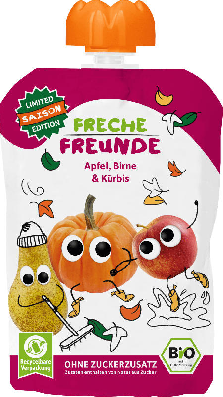 Freche Freunde Quetschie Apfel, Birne, Kürbis ab 6 Monaten