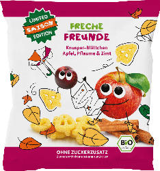 Freche Freunde Kindersnack Knusper-Blättchen Apfel, Pflaume & Zimt, ab 1 Jahr