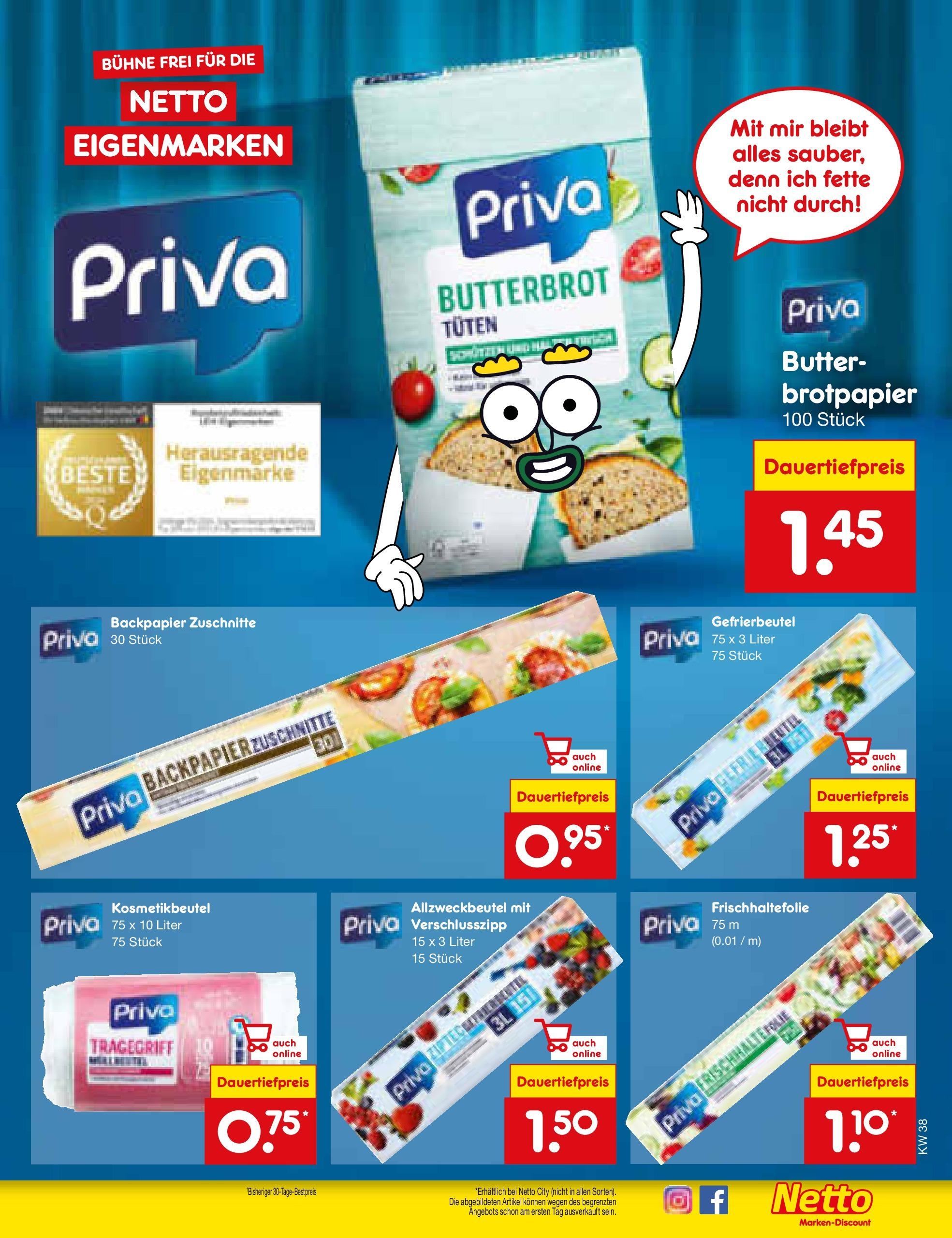 Netto Marken-Discount - Rheinland-Pfalz (ab 16.09.2024) » Angebote | Seite: 27 | Produkte: Butter