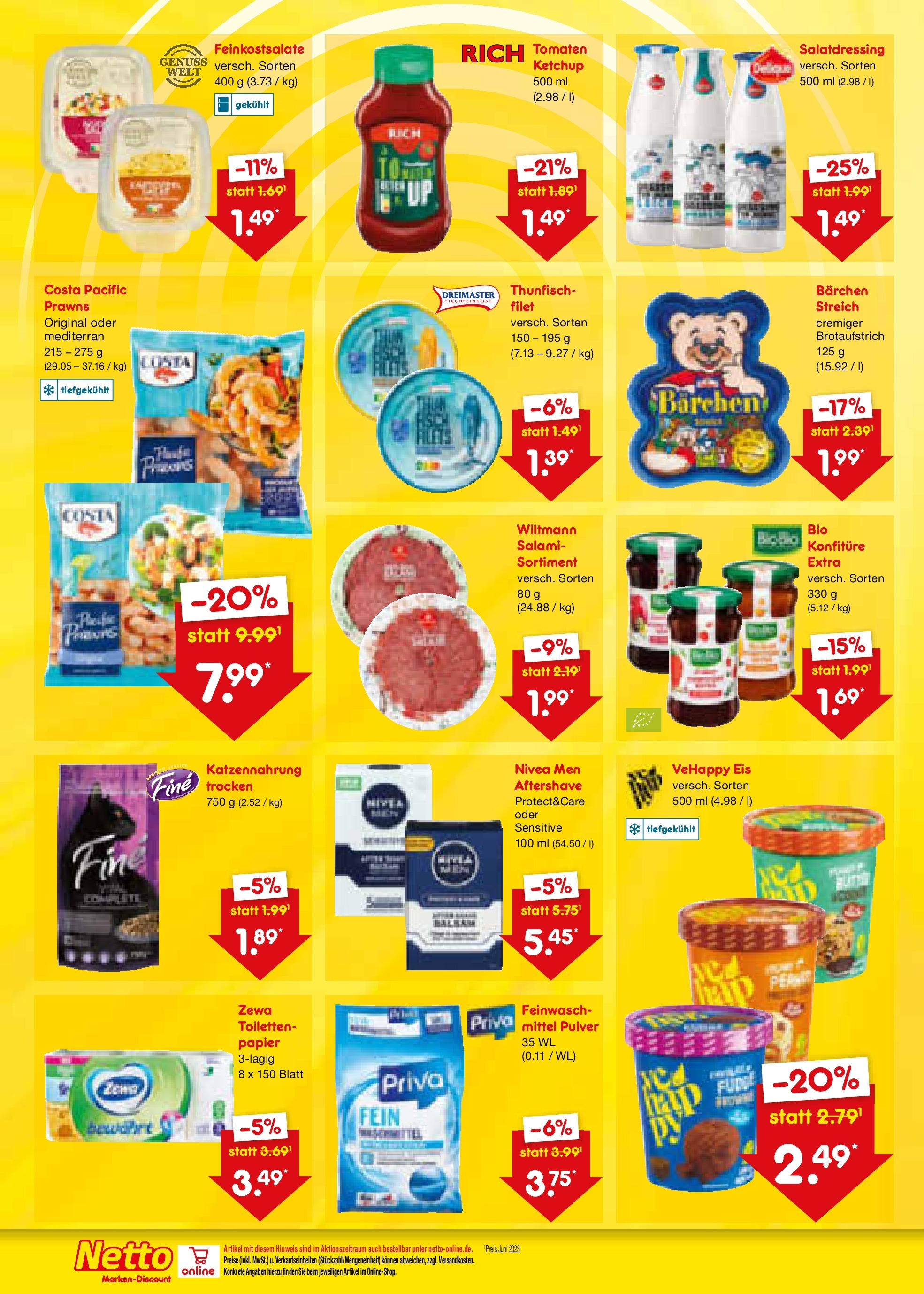 Netto Marken-Discount - Rheinland-Pfalz (ab 16.09.2024) » Angebote | Seite: 57 | Produkte: Zewa, Salami, Ketchup, Eis