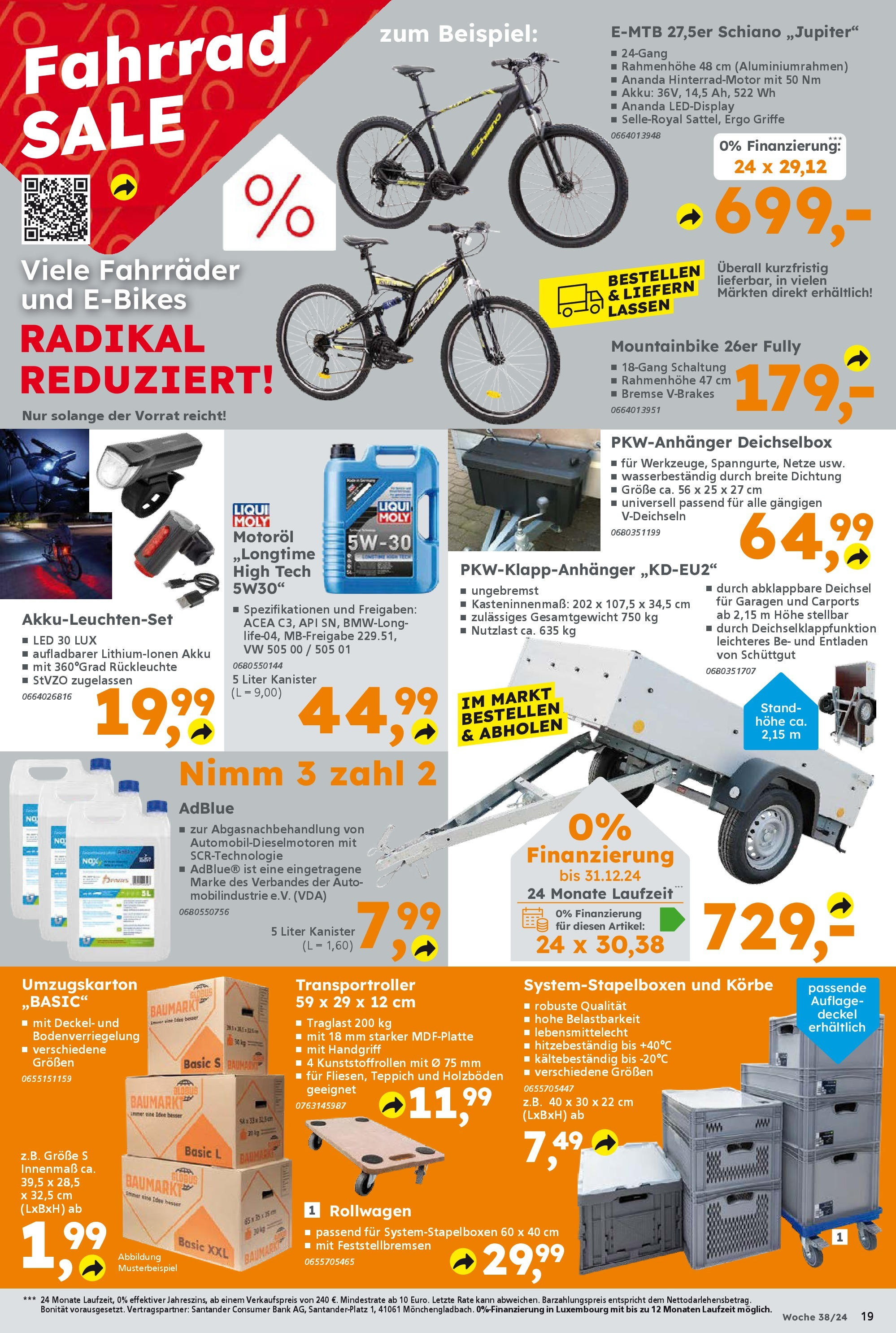 Globus Baumarkt - Niedersachsen (ab 16.09.2024) zum Blättern | Seite: 19 | Produkte: Mountainbike, Teppich