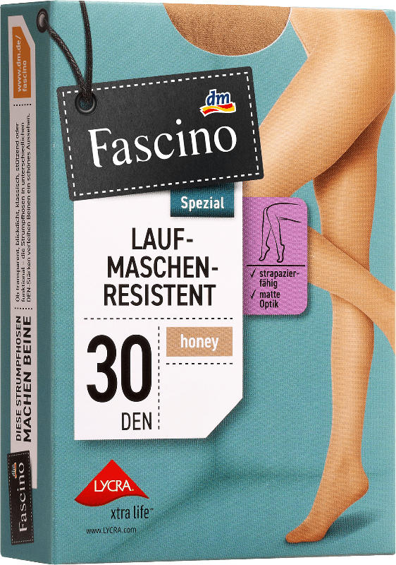 Fascino Strumpfhose laufmaschenresistent honey Gr. 50/52, 30 DEN