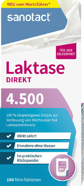 sanotact Laktase direkt 4500, Mini Tabletten 100 St