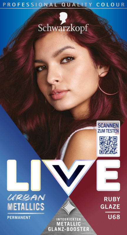 Schwarzkopf LIVE Haarfarbe Urban Metallics, U68 Ruby Glaze