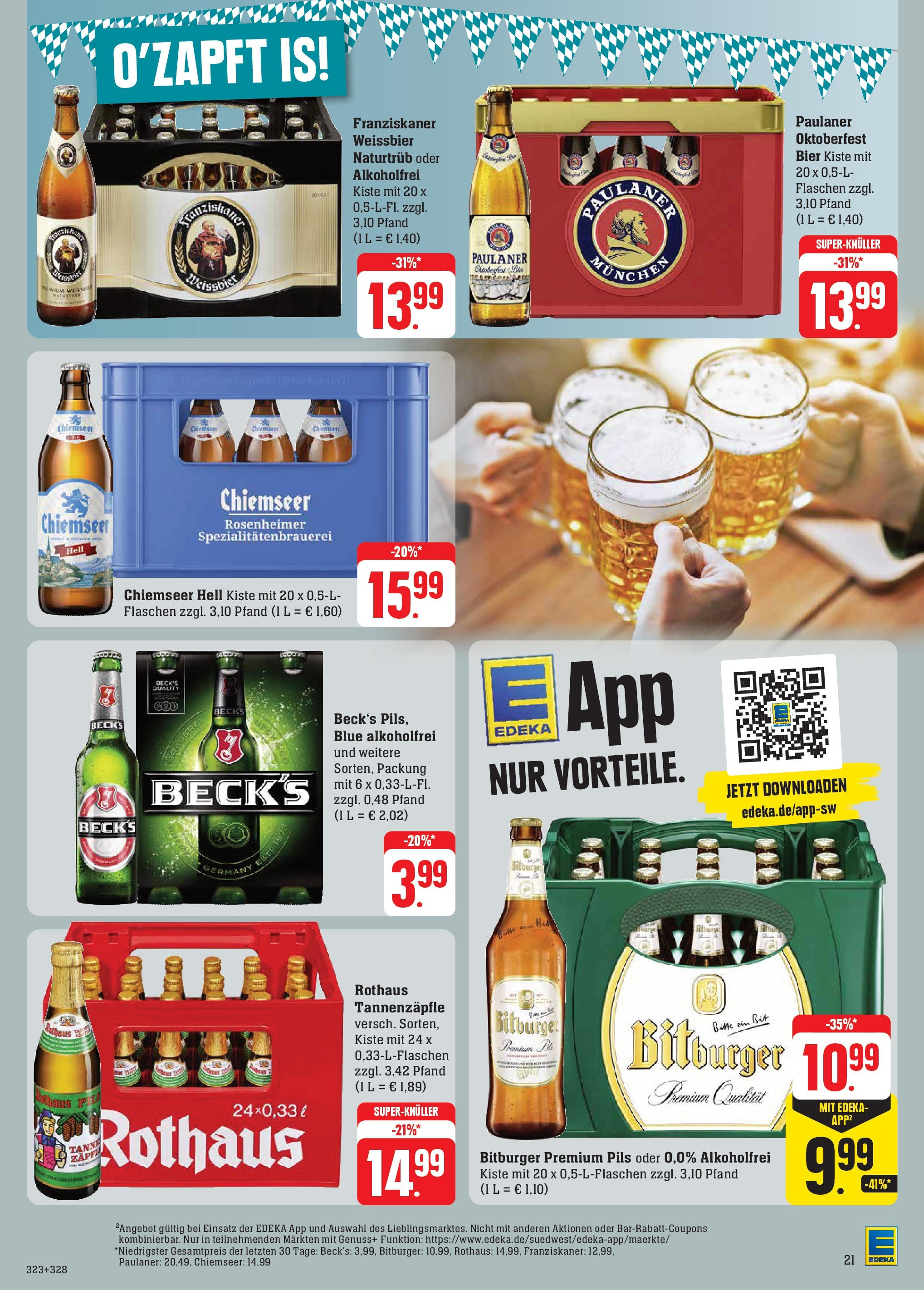 E center - Kaiserslautern, Zollamtstraße 28 (ab 16.09.2024) zum Blättern | Seite: 27 | Produkte: Bitburger, Bier, Weißbier, Pils