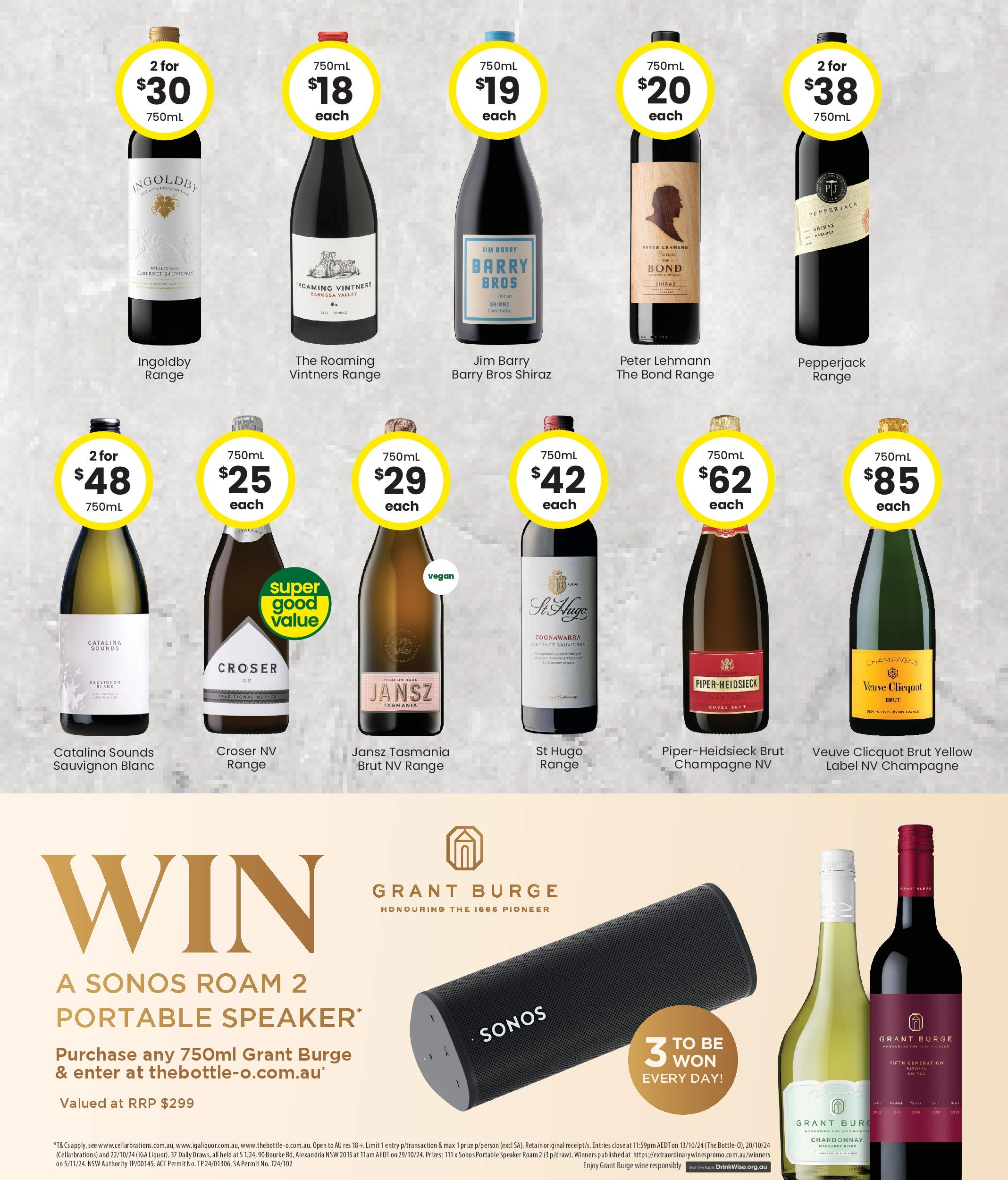 The Bottle-O Catalogue QLD - 16/09/2024 > weekly / monthly specials | Page: 7 | Products: Wine, Speaker, Portable