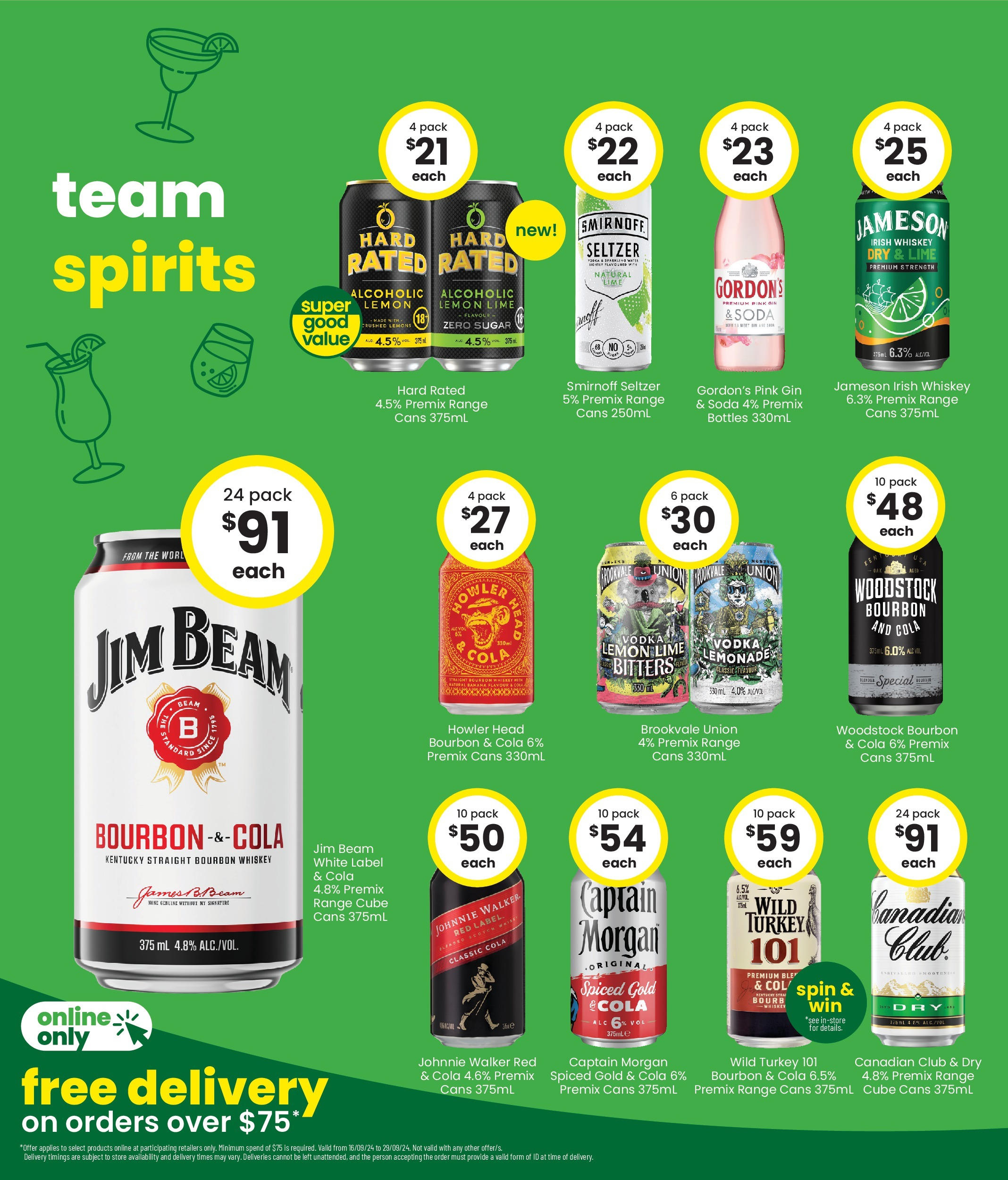 The Bottle-O Catalogue NT - 16/09/2024 > weekly / monthly specials | Page: 4 | Products: Bourbon, Whiskey, Sugar, Lemon