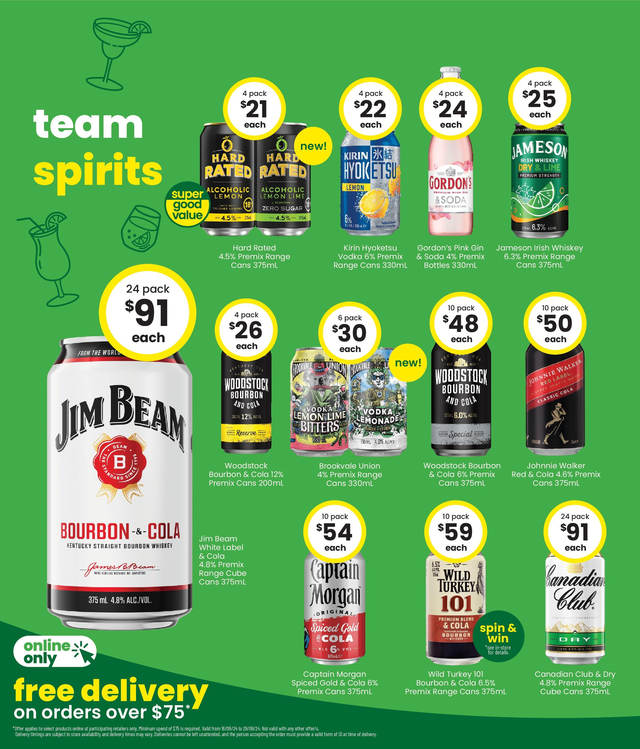 The Bottle-O Catalogue QLD - 16/09/2024 > weekly / monthly specials | Page: 4 | Products: Bourbon, Vodka, Sugar, Turkey