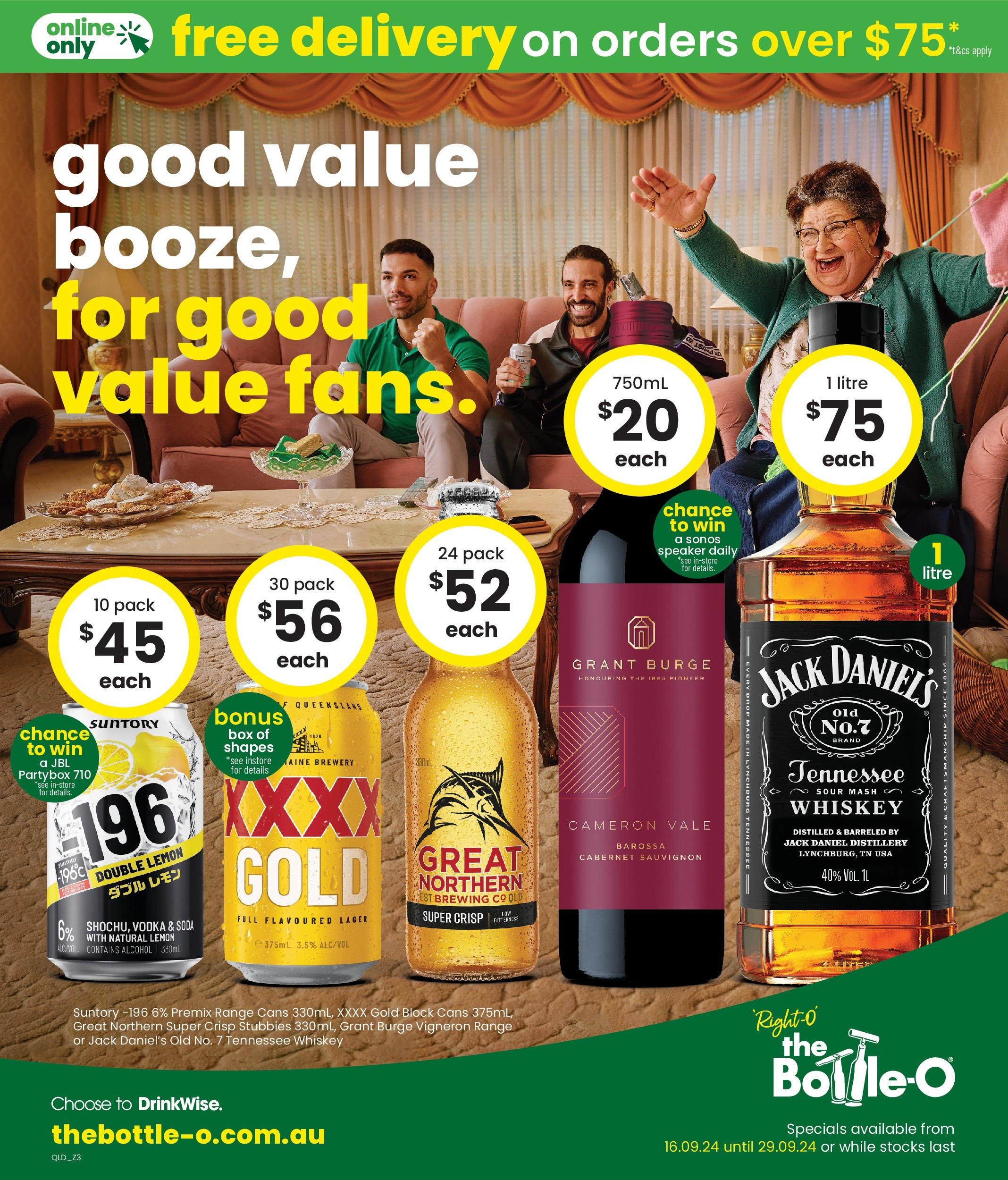 The Bottle-O Catalogue Port Douglas, Rd & Captain Cook, Rainbow Beach - 16/09/2024 > weekly / monthly specials | Page: 1 | Products: Box, Vodka, Whiskey, Speaker