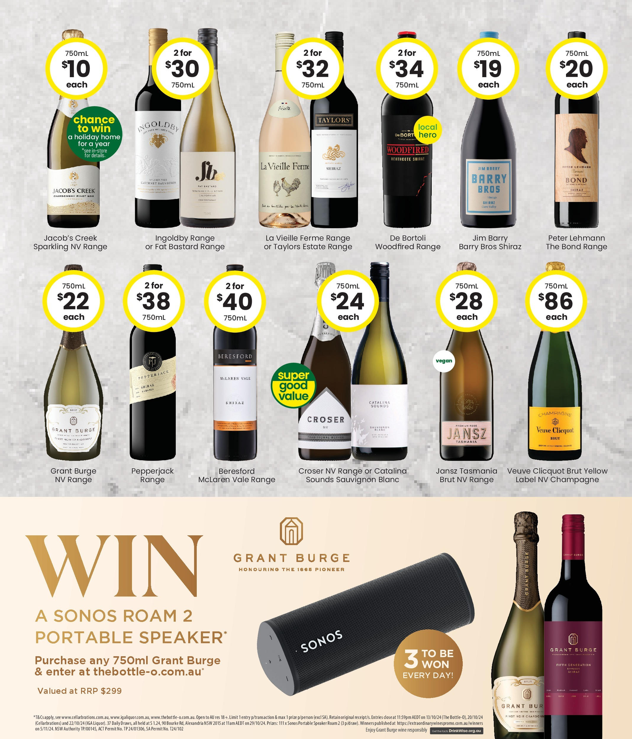 The Bottle-O Catalogue VIC - 16/09/2024 > weekly / monthly specials | Page: 7 | Products: Wine, Speaker, Portable