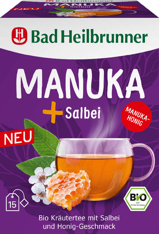 Bad Heilbrunner Kräutertee Manuka & Salbei (15 Beutel)