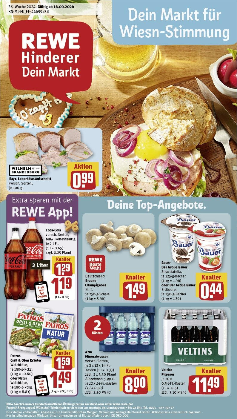 REWE Prospekt ab 16.09.2024 nächste Woche - Hünfeld, Lindenstraße 6