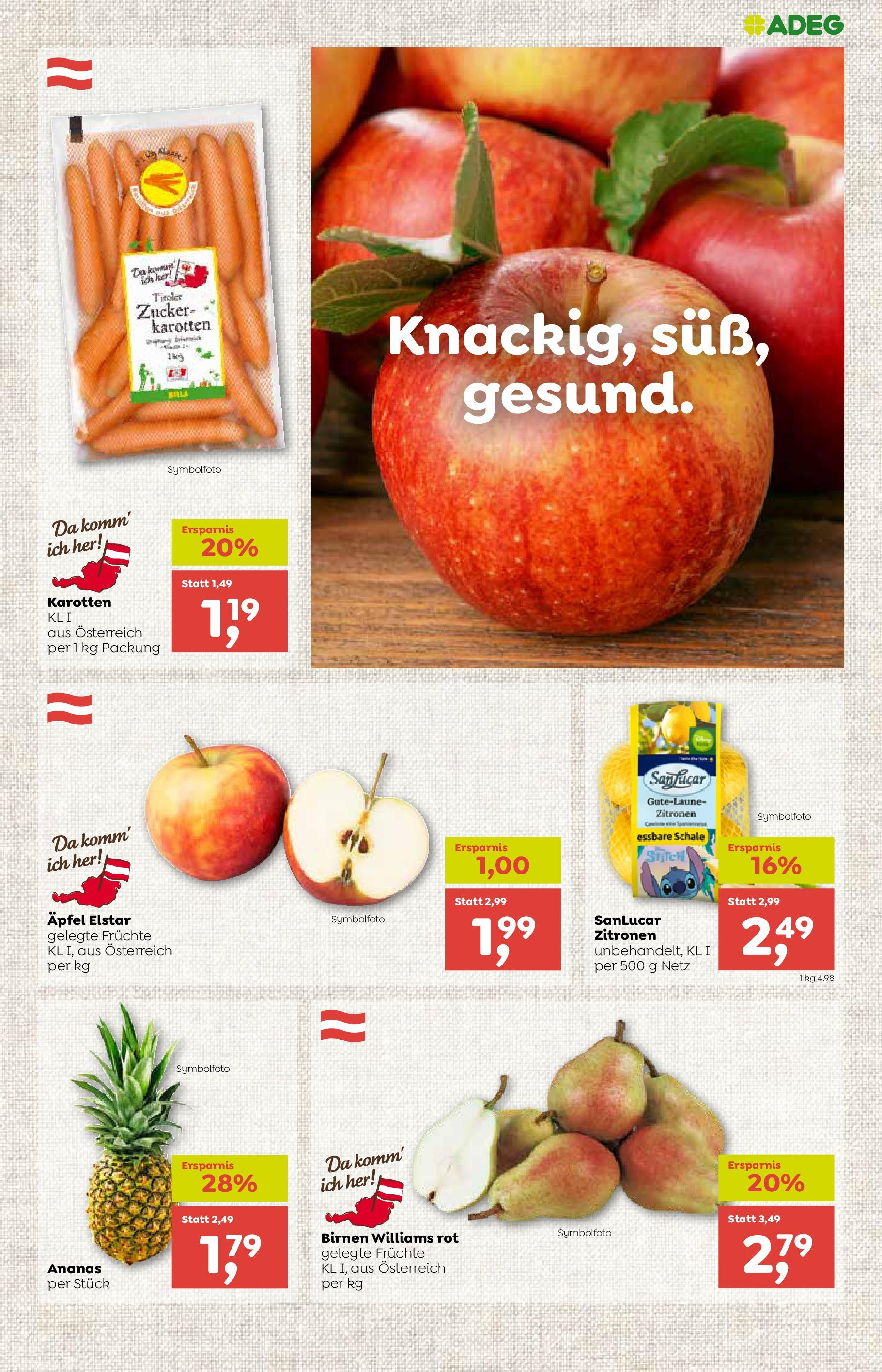 ADEG Flugblatt von 16.09.2024 - Aktuelle Angebote | Seite: 7 | Produkte: Zucker, Äpfel, Ananas