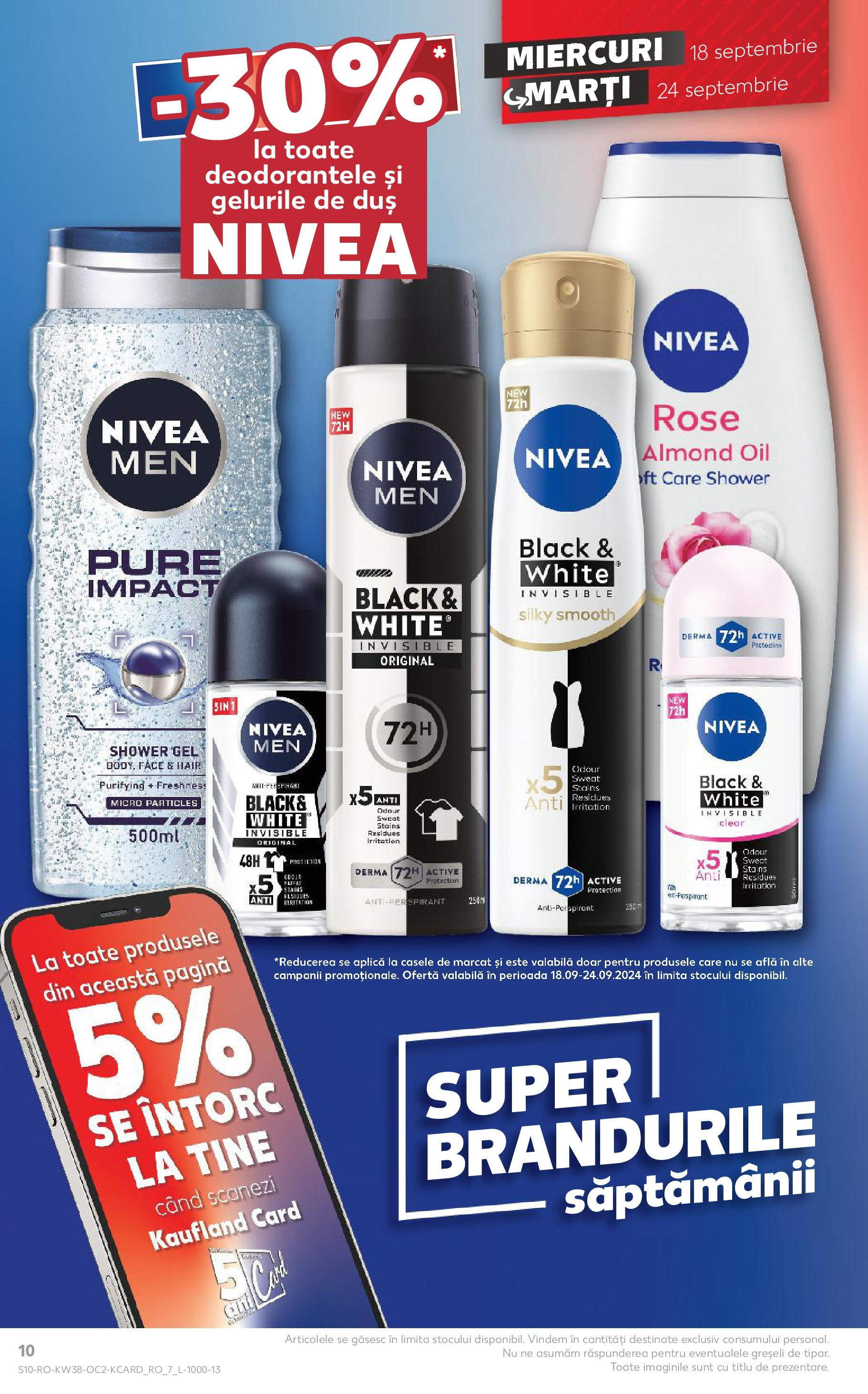 Catalog Kaufland - Bucureşti 18.09.2024 - Revista si Oferta | Pagină: 10 | Produse: Duș, Antiperspirant