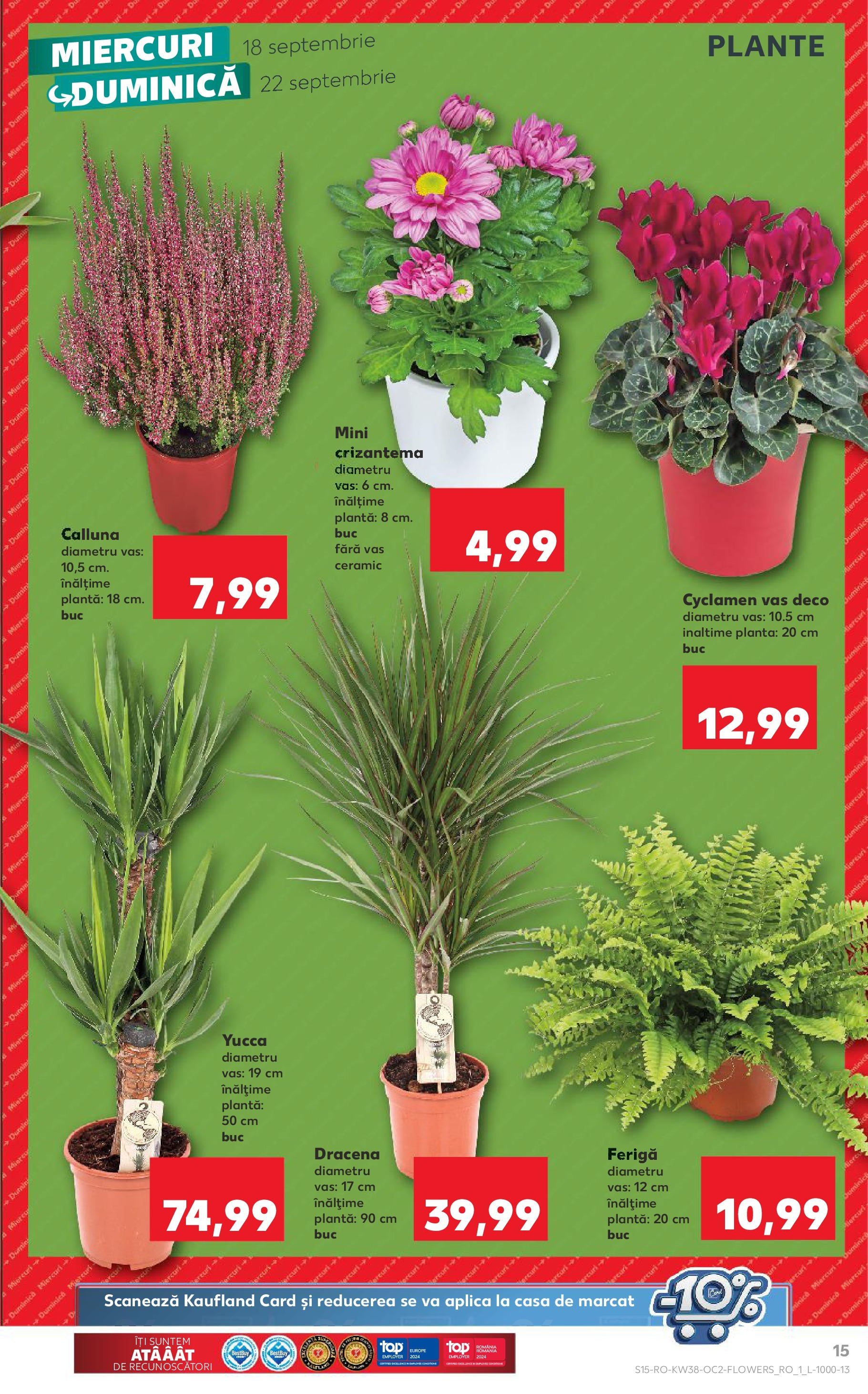 Catalog Kaufland - Bucureşti 18.09.2024 - Revista si Oferta | Pagină: 15 | Produse: Top