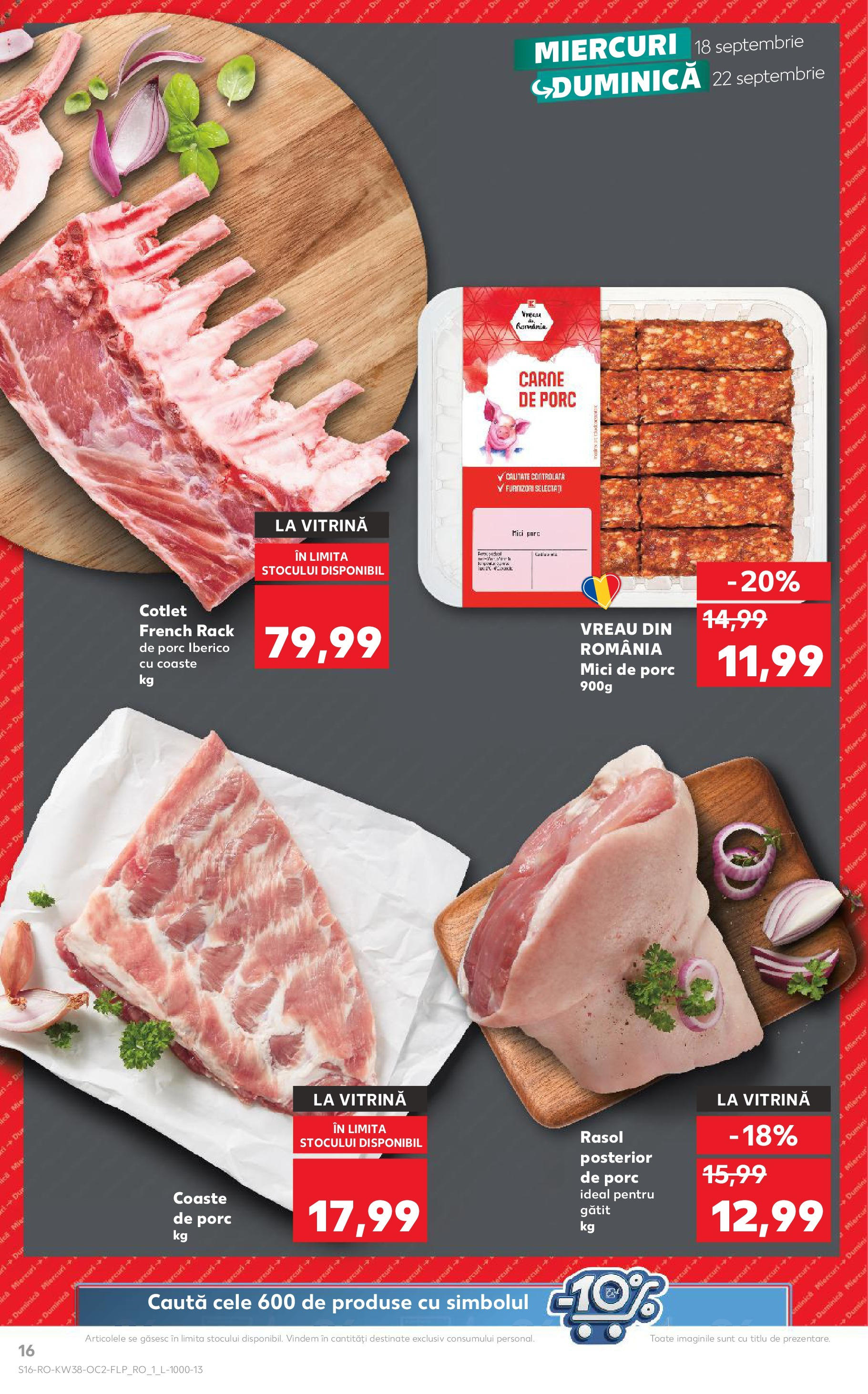 Catalog Kaufland - Bucureşti 18.09.2024 - Revista si Oferta | Pagină: 16 | Produse: Vitrină, Mici, Rasol