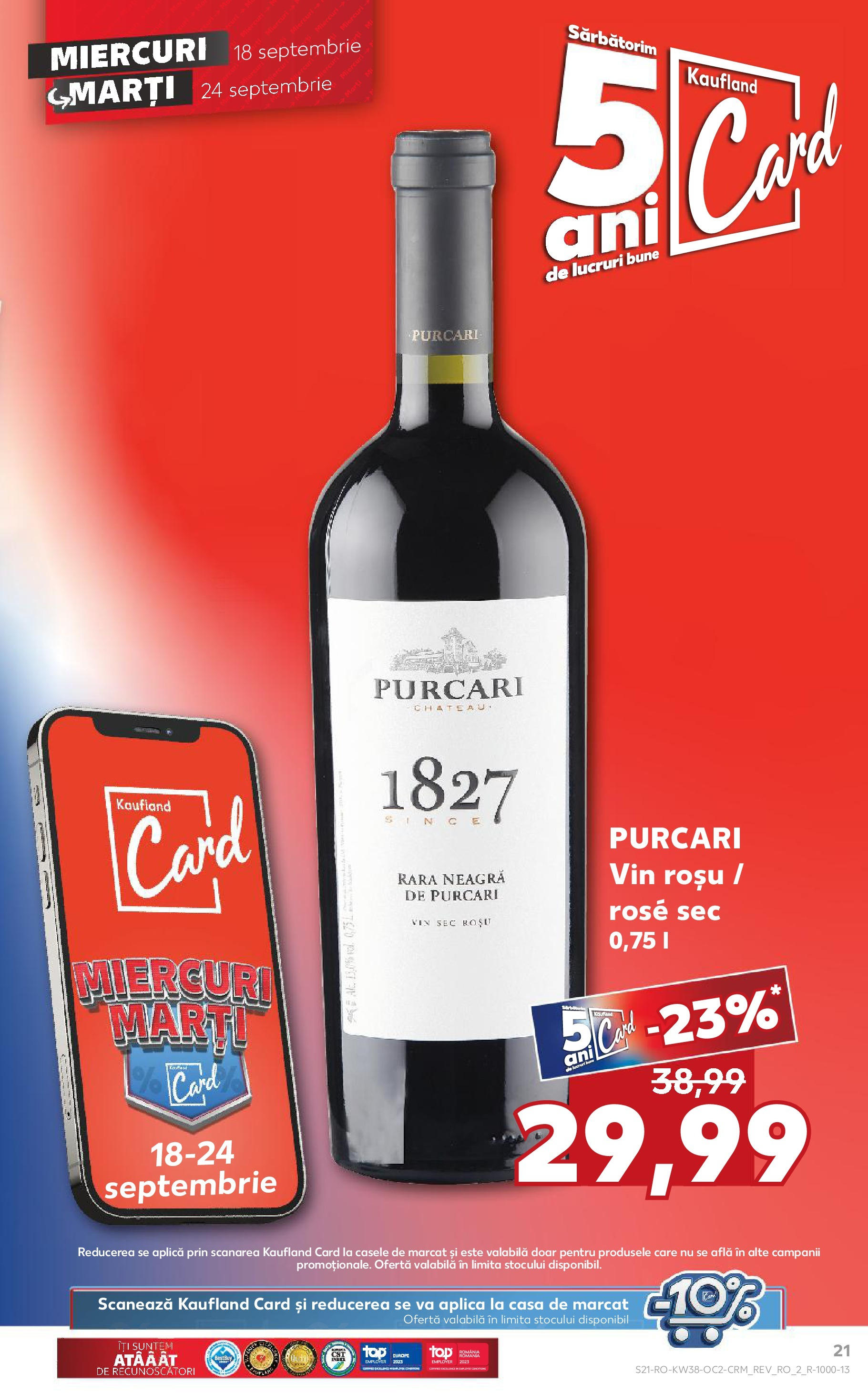 Catalog Kaufland - Bucureşti 18.09.2024 - Revista si Oferta | Pagină: 21 | Produse: Vin