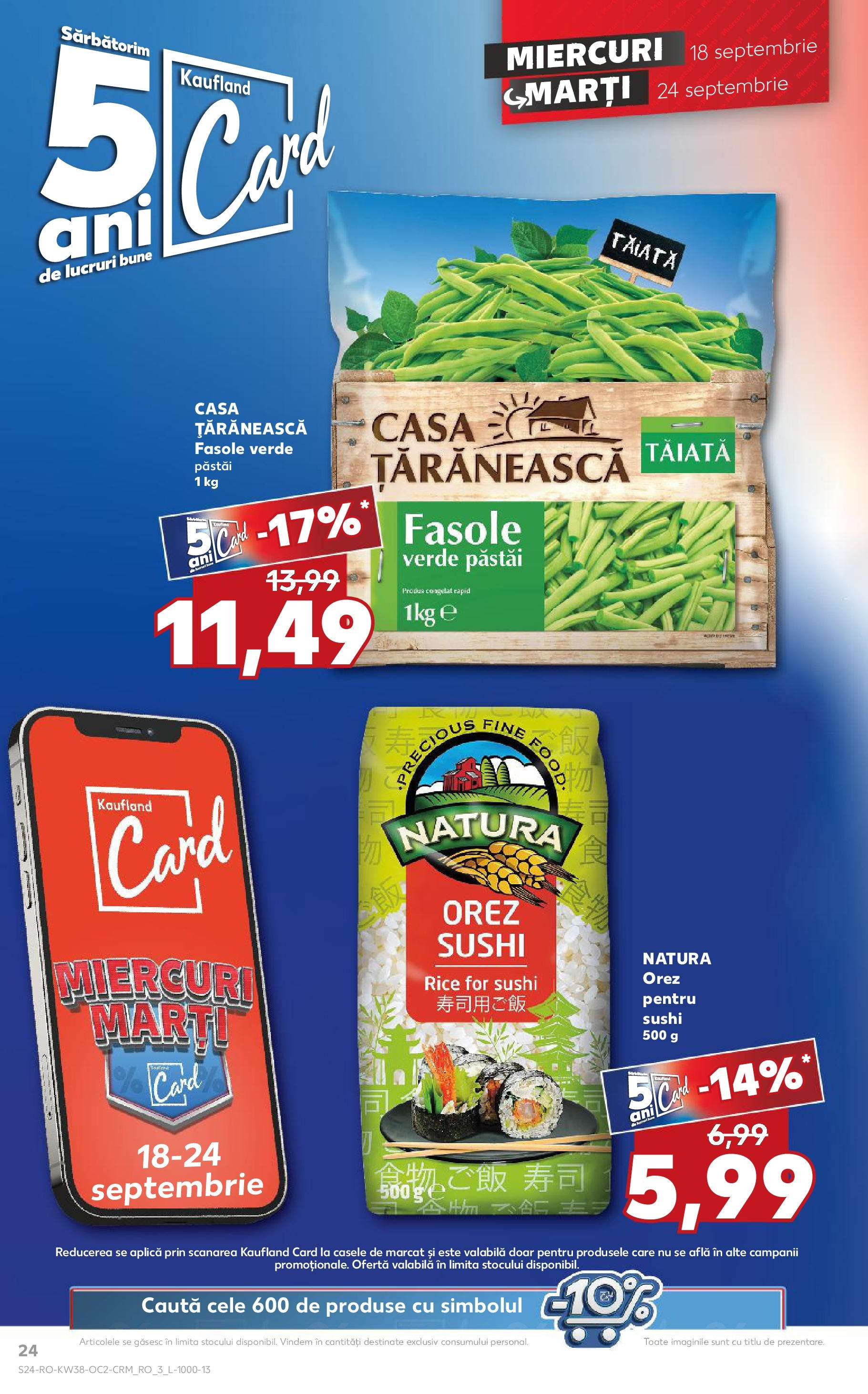 Catalog Kaufland - Bucureşti 18.09.2024 - Revista si Oferta | Pagină: 24 | Produse: Sushi, Orez, Fasole verde