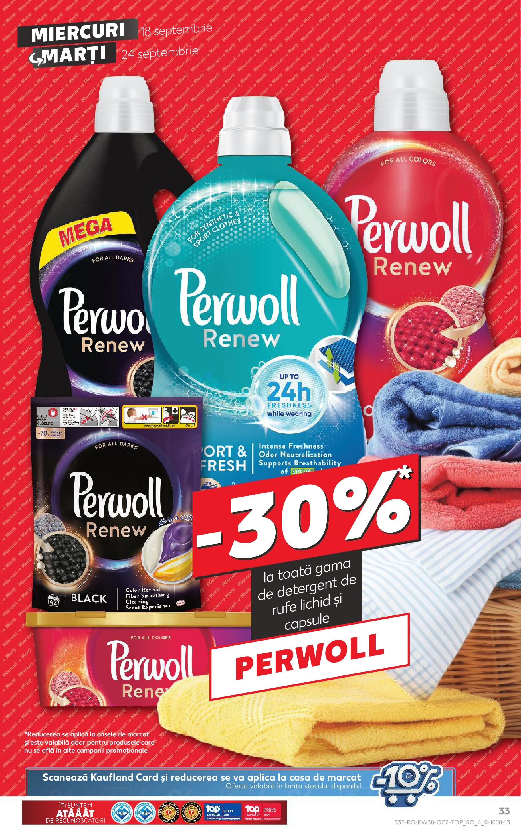 Catalog Kaufland - Bucureşti 18.09.2024 - Revista si Oferta | Pagină: 33 | Produse: Detergent