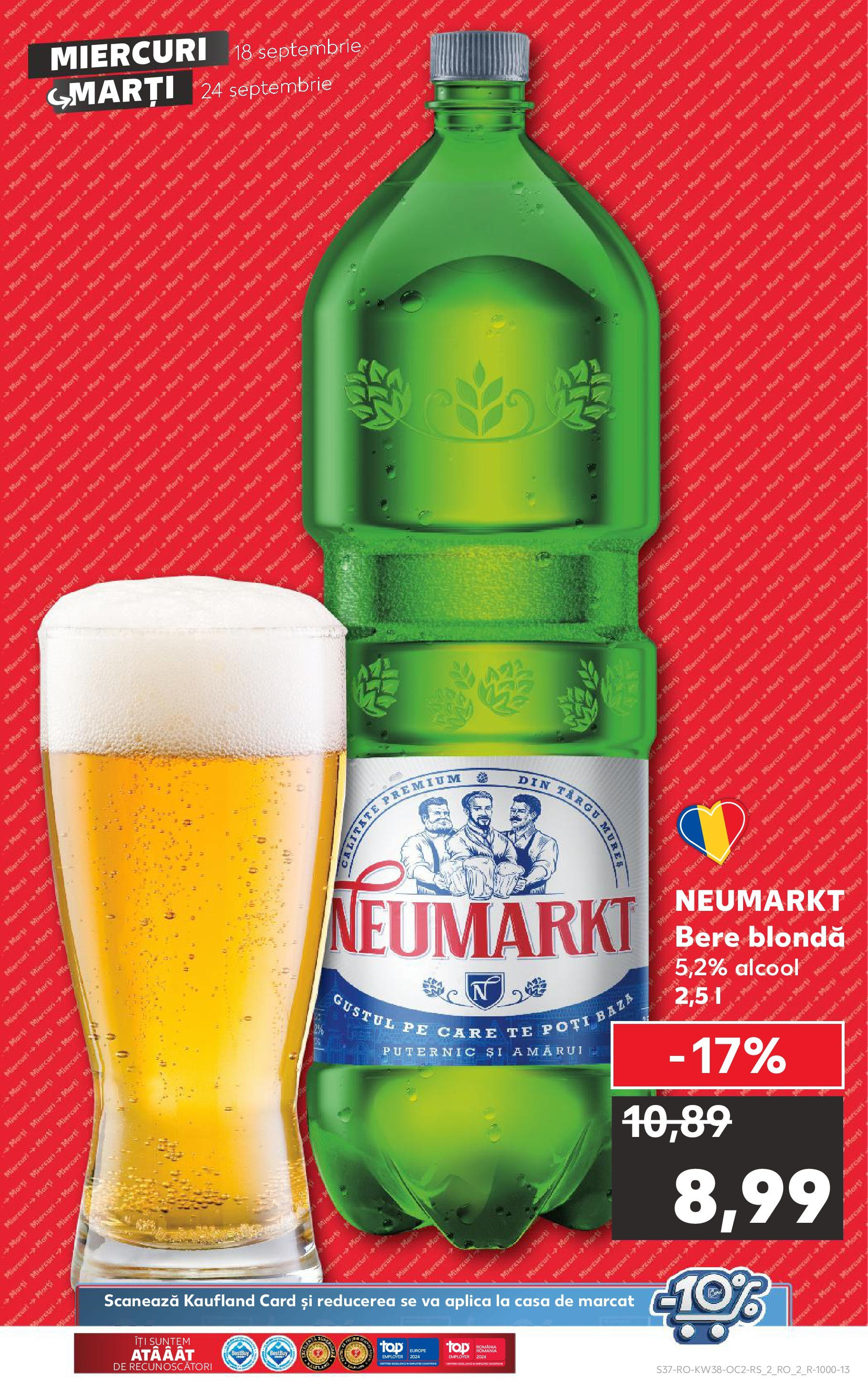 Catalog Kaufland - Bucureşti 18.09.2024 - Revista si Oferta | Pagină: 37 | Produse: Bere