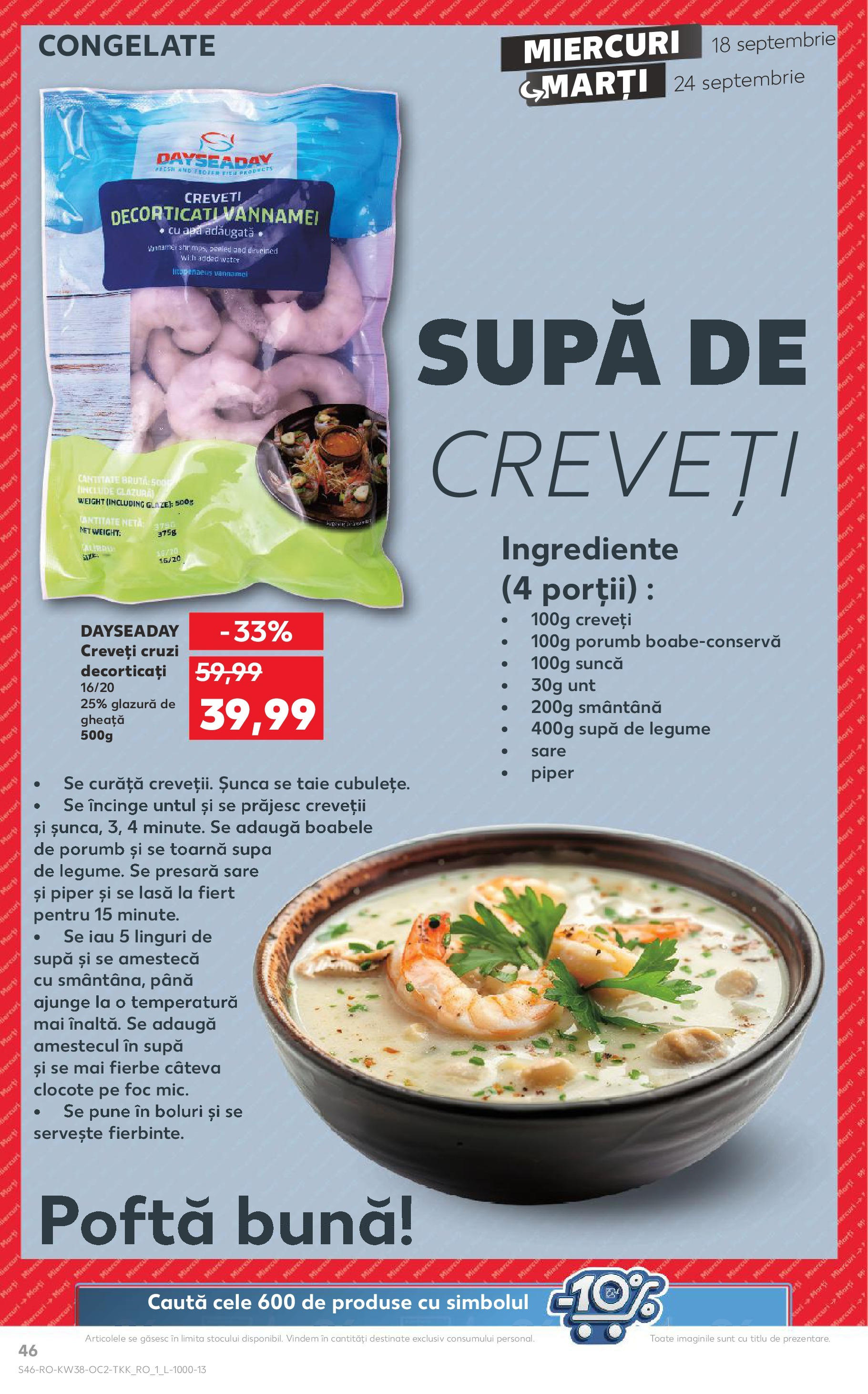 Catalog Kaufland - Bucureşti 18.09.2024 - Revista si Oferta | Pagină: 46 | Produse: Linguri, Porumb, Legume, Piper