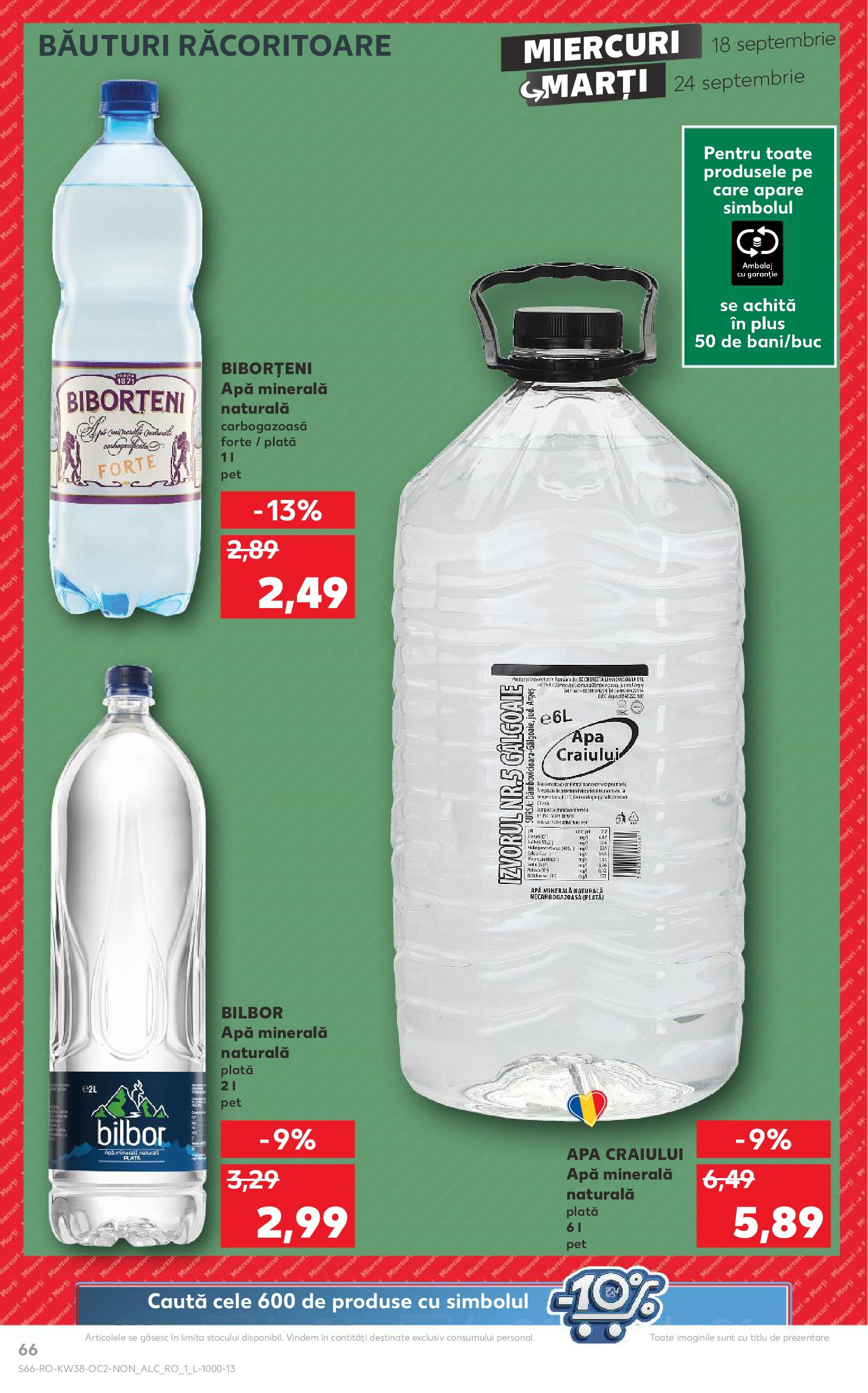 Catalog Kaufland - Bucureşti 18.09.2024 - Revista si Oferta | Pagină: 66 | Produse: Apă