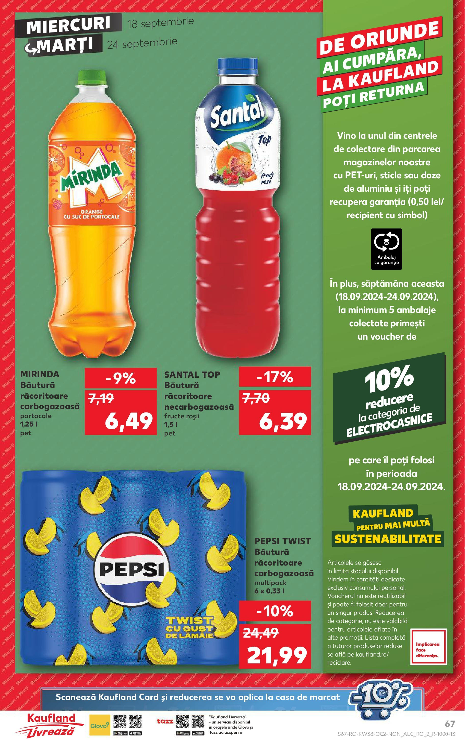 Catalog Kaufland - Bucureşti 18.09.2024 - Revista si Oferta | Pagină: 67 | Produse: Top, Suc, Fructe, Lămâie