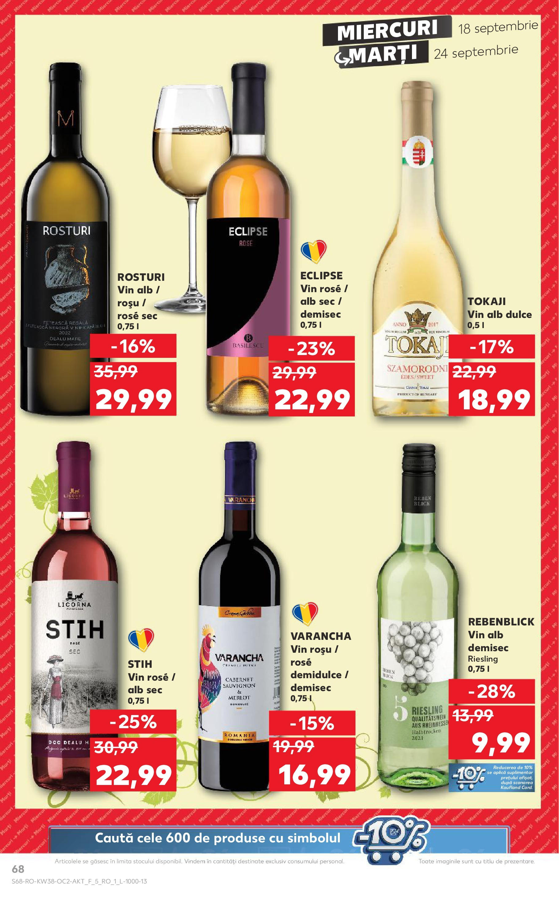 Catalog Kaufland - Bucureşti 18.09.2024 - Revista si Oferta | Pagină: 68 | Produse: Vin