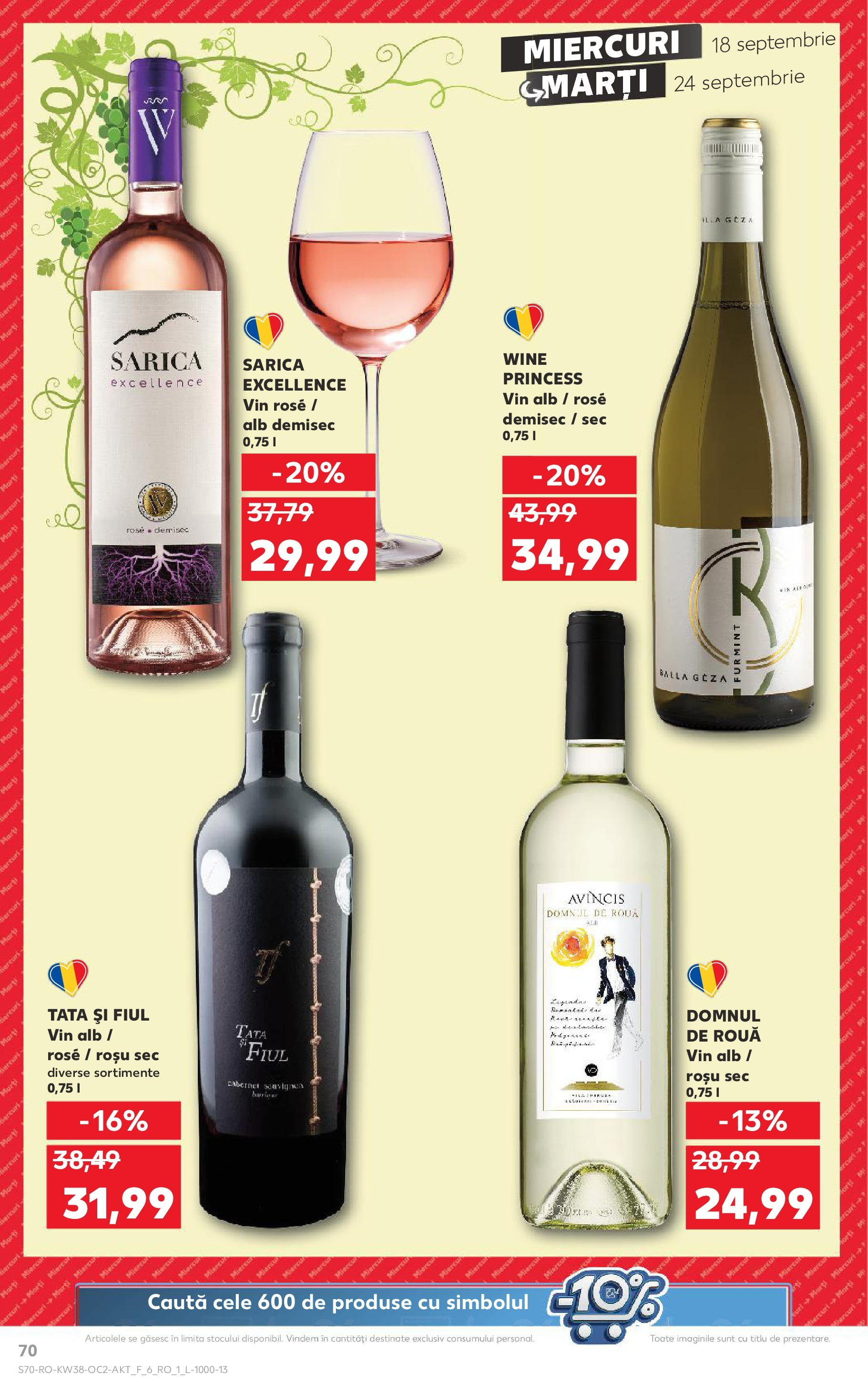 Catalog Kaufland - Bucureşti 18.09.2024 - Revista si Oferta | Pagină: 70 | Produse: Vin