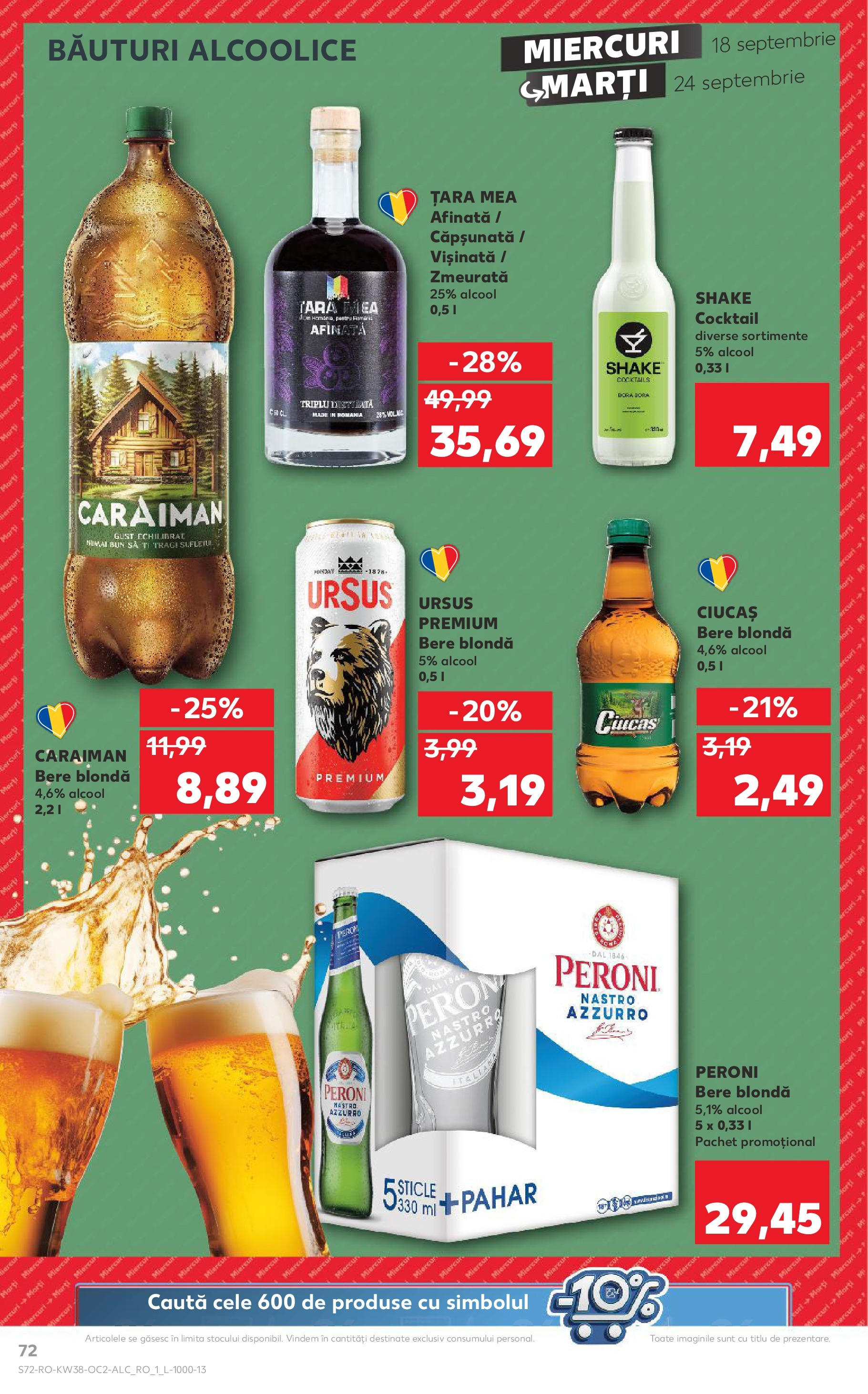 Catalog Kaufland - Bucureşti 18.09.2024 - Revista si Oferta | Pagină: 72 | Produse: Bere, Cocktail, Shake