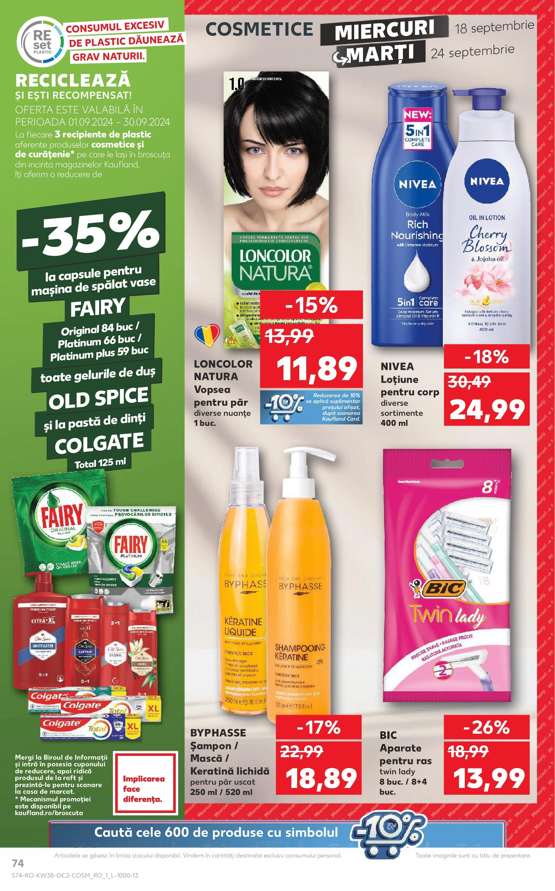 Catalog Kaufland - Bucureşti 18.09.2024 - Revista si Oferta | Pagină: 74 | Produse: Serum, Mașină De Spălat, Body, Recipiente