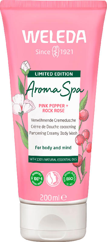 Weleda Cremedusche Aroma Spa Pink Pepper + Rock Rose