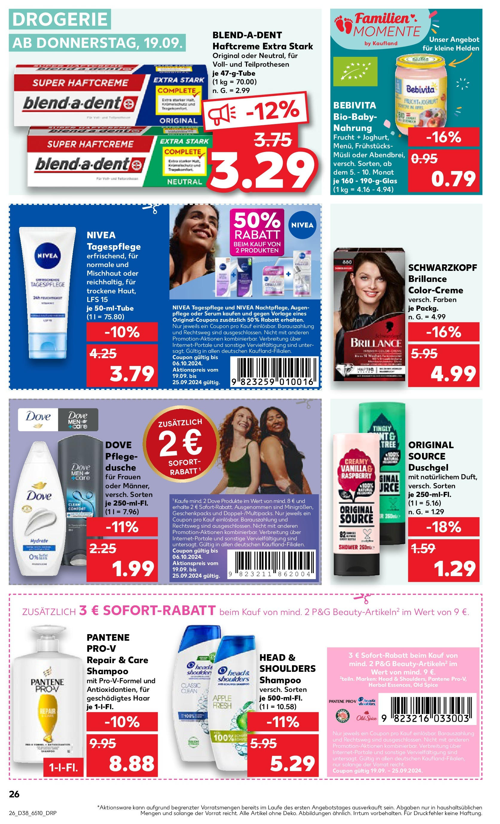 Kaufland - Nordrhein - Westfalen (ab 19.09.2024) » Angebote Online zum Blättern | Seite: 26 | Produkte: Musli, Dusche, Shampoo, Serum