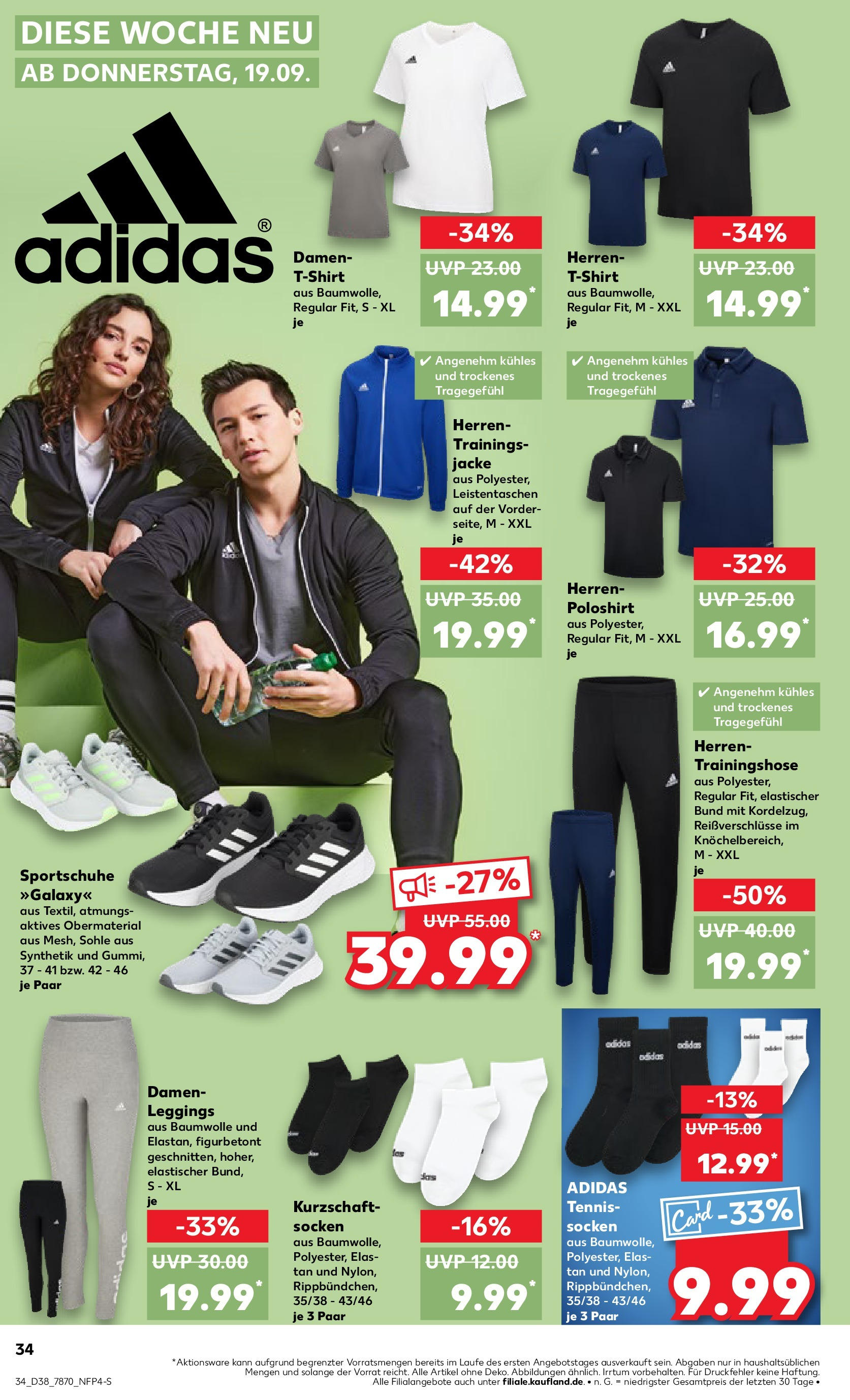 Kaufland - Baden-Württemberg (ab 19.09.2024) » Angebote Online zum Blättern | Seite: 34 | Produkte: Poloshirt, Jacke, Socken, Leggings