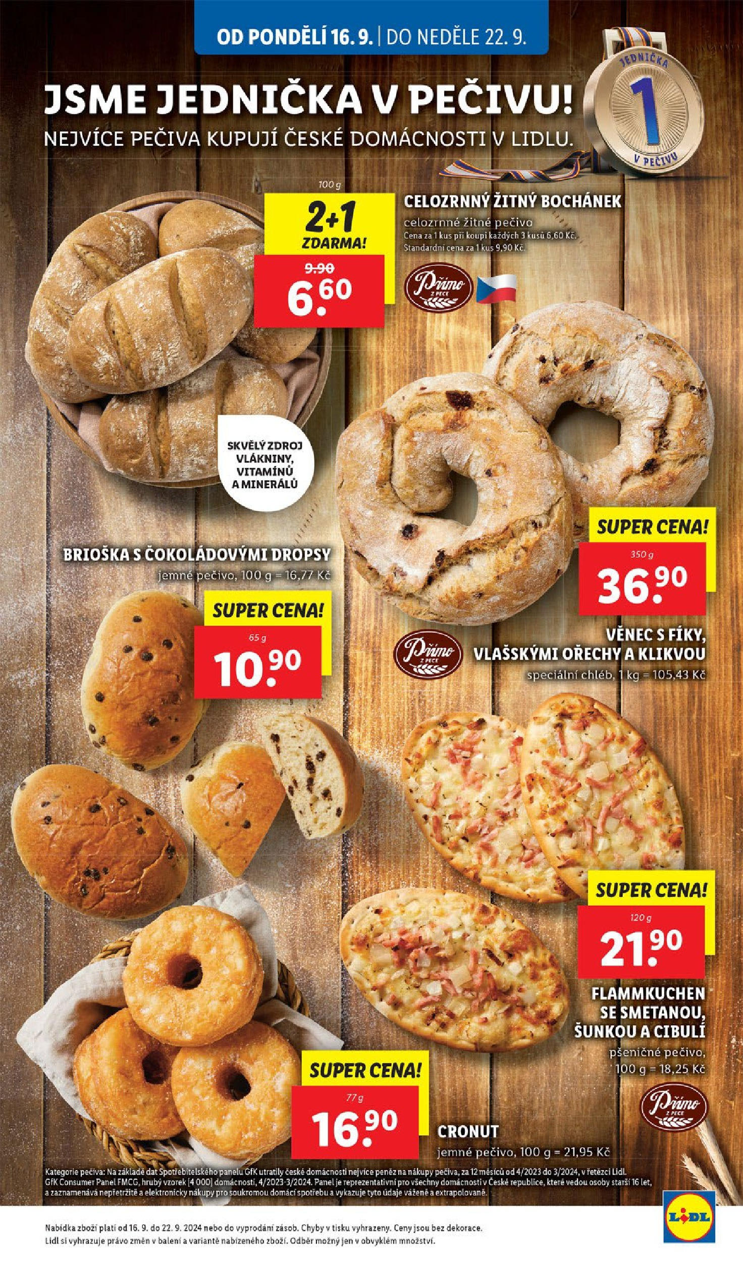 Lidl leták od 16.09.2024 - Nový akční leták | Strana: 14 | Produkty: Ořechy, Pečivo, Cronut, Žitné pečivo