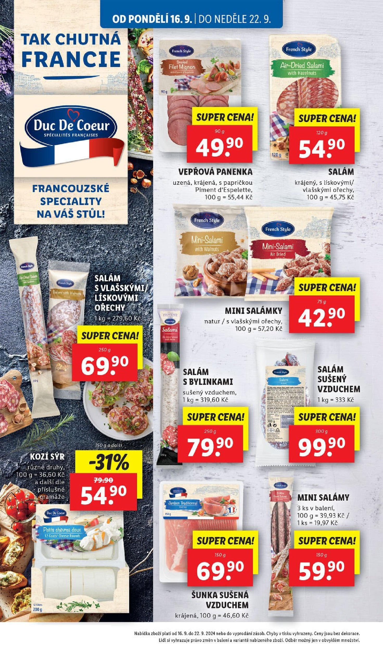 Lidl leták od 16.09.2024 - Nový akční leták | Strana: 32 | Produkty: Sýr, Ořechy, Vepřová panenka, Kozí sýr