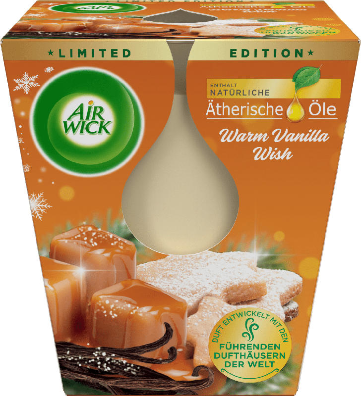 AirWick Duftkerze im Glas Warm Vanilla Wish 220g