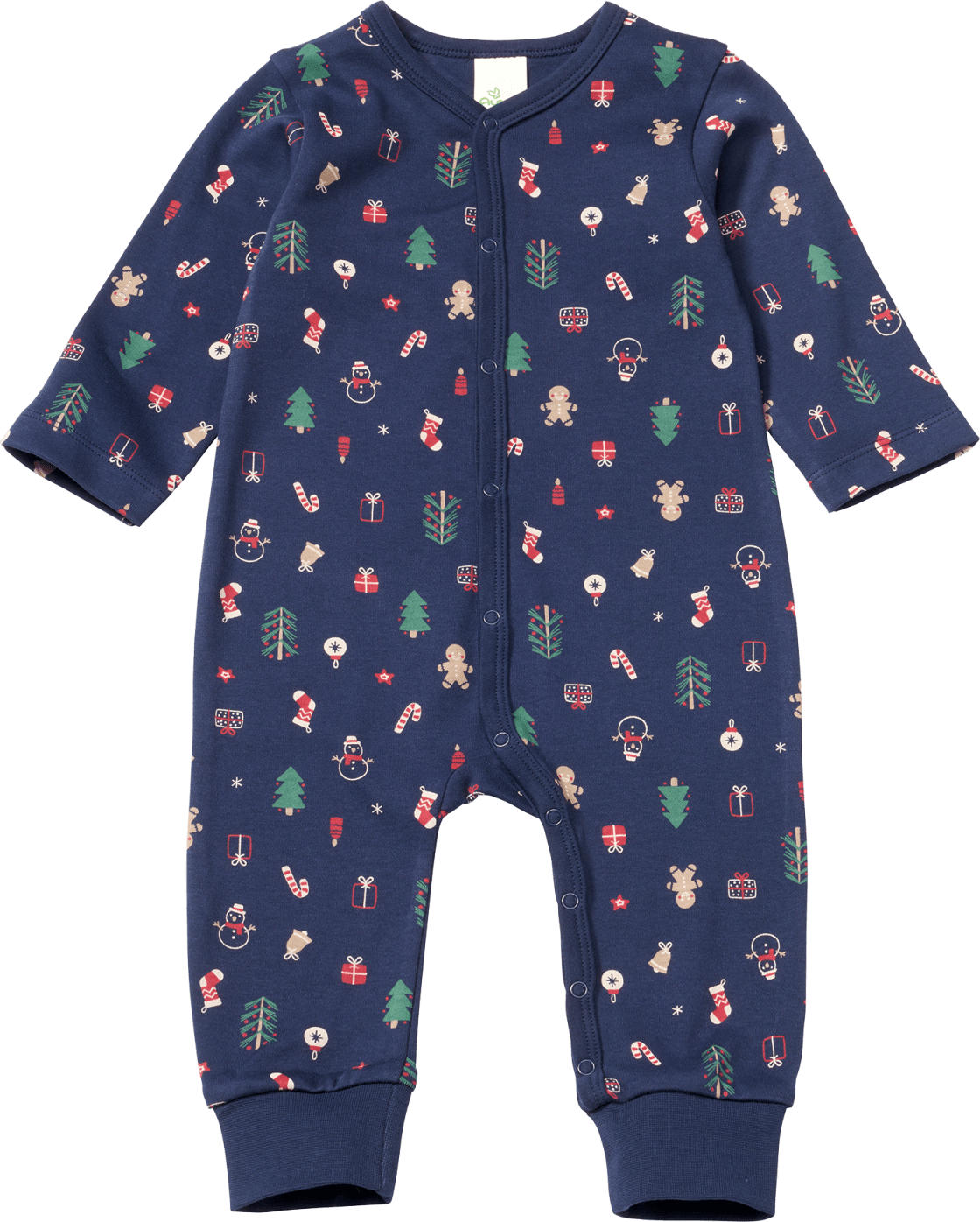 ALANA Schlafanzug mit Weihnachts-Muster, blau, Gr. 62/68
