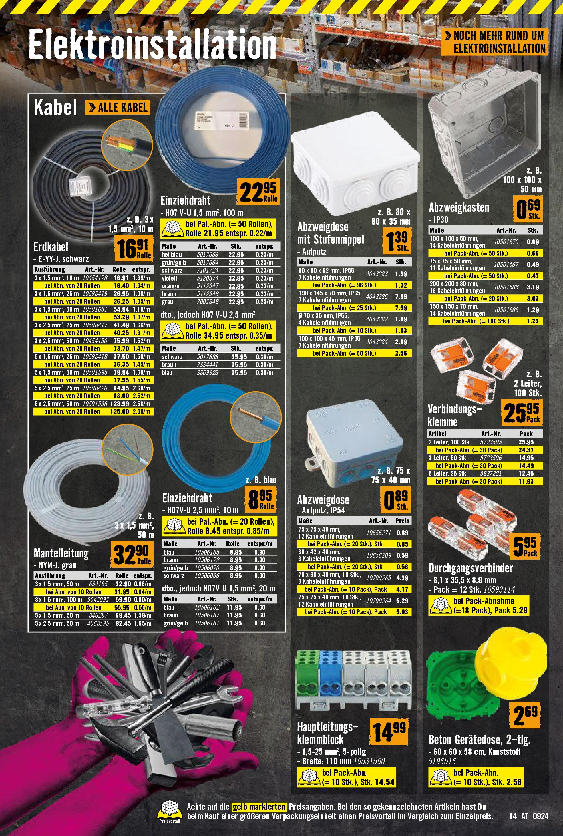 Hornbach Flugblatt von 11.09.2024 - Aktuelle Angebote | Seite: 14 | Produkte: Kabel