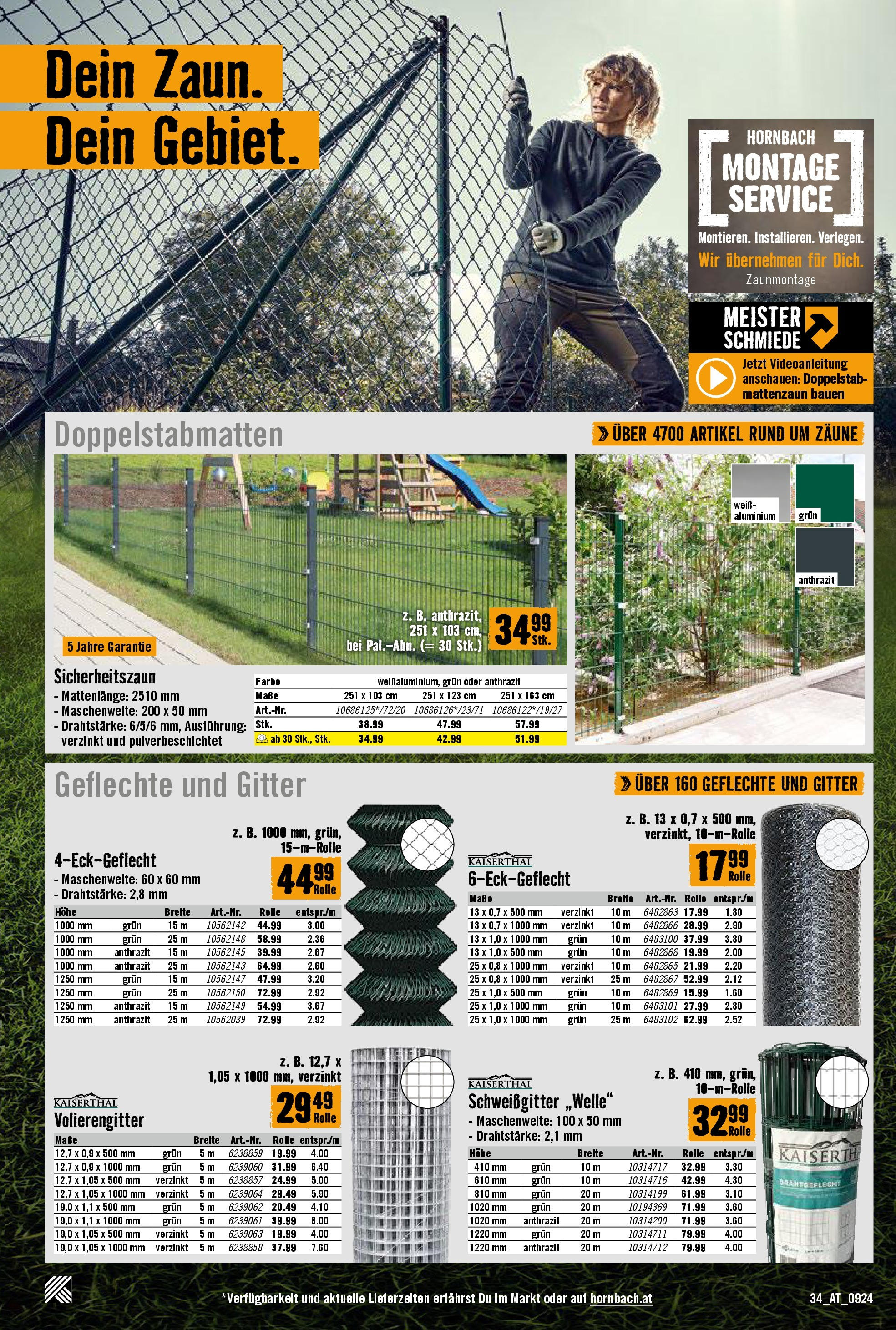 Hornbach Flugblatt von 11.09.2024 - Aktuelle Angebote | Seite: 34