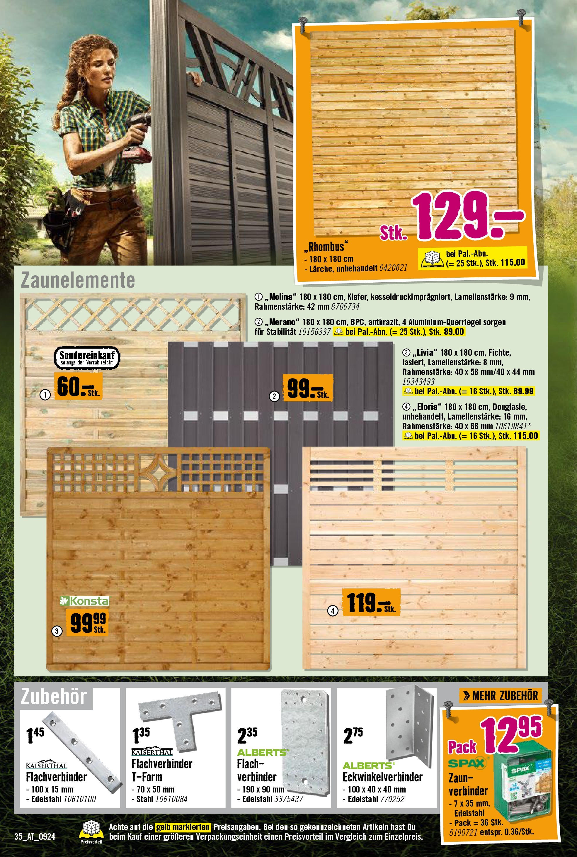 Hornbach Flugblatt von 11.09.2024 - Aktuelle Angebote | Seite: 35 | Produkte: Verbinder