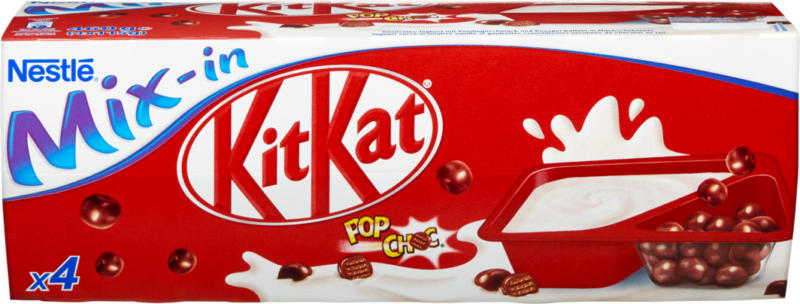 Yogurt Mix-in Nestlé, Vaniglia con Kitkat, 4 x 115 g