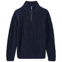 Jungen Pullover mit Zopfmuster