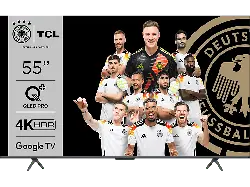 TCL 55C655 (55 Zoll 4K QLED TV mit Google und Game Master 3.0, 144Hz Motion Clarity Pro, Sprachassistent); LED QLED TV