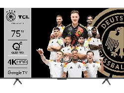TCL 75C655 (75 Zoll 4K QLED TV mit Google und Game Master 3.0, 144Hz Motion Clarity Pro, Sprachassistent); LED QLED TV