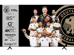 TCL 85C655 (85 Zoll 4K QLED TV mit Google und Game Master 3.0, 144Hz Motion Clarity Pro, Sprachassistent); LED QLED TV