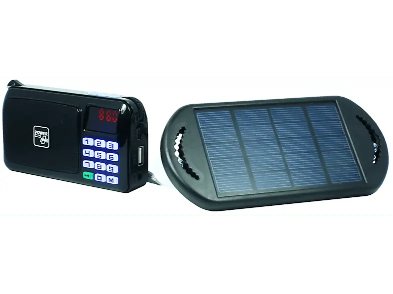Powerplus Crow Portable FM Radio/MP3 Player mit Akku und Solar Panel
