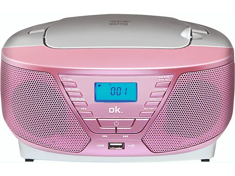 ok. CD Radio ORC 311-BL mit USB, pink