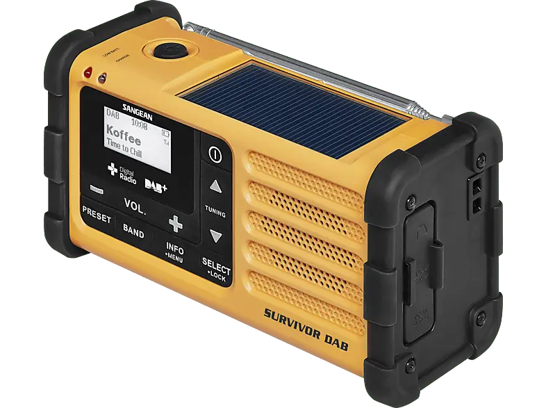 Sangean Notfallradio Survivor MMR88DAB Kurbelradio mit SOS Funktion; Notfall Radio